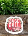 Baseball Mom Sticker, Cheetah Print, Die Cut Vinyl Sticker, Boho Fun,
